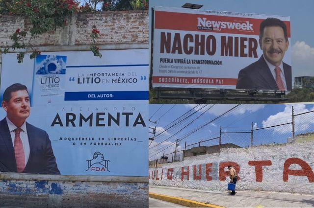 Elecciones 2024: ciudad de Puebla, hasta el cuello de propaganda política