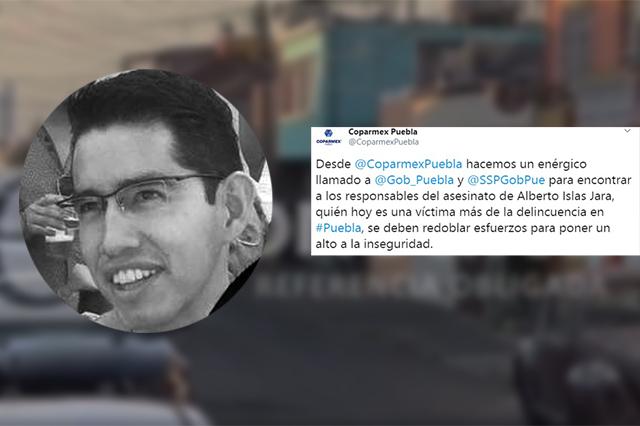Condena Coparmex Puebla el asesinato de Alberto Islas en asalto