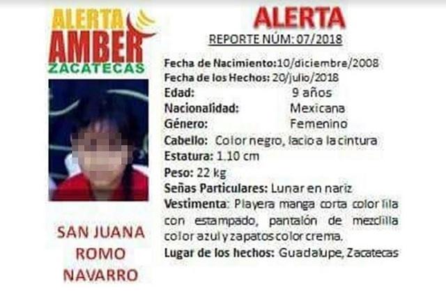 El sujeto que asesinó a la niña San Juana en Zacatecas, era su vecino