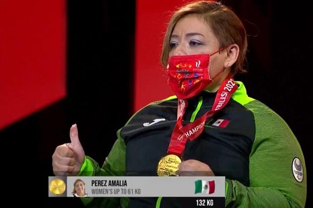 Como en Tokio: Amalia Pérez le da oro a México en Mundial de Powerlifting