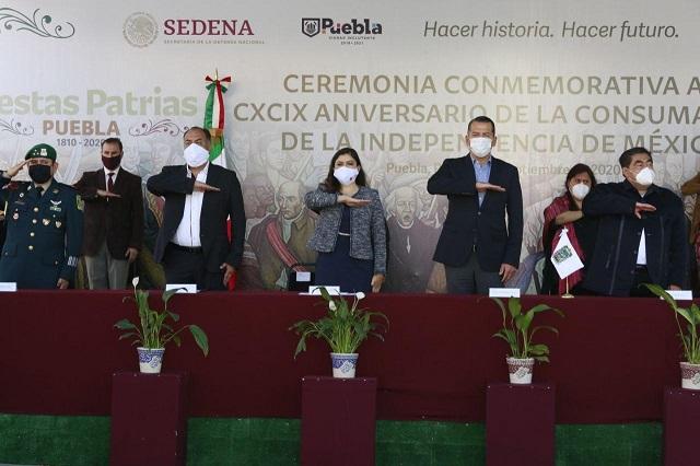 Conmemoran en Puebla capital consumación de la Independencia