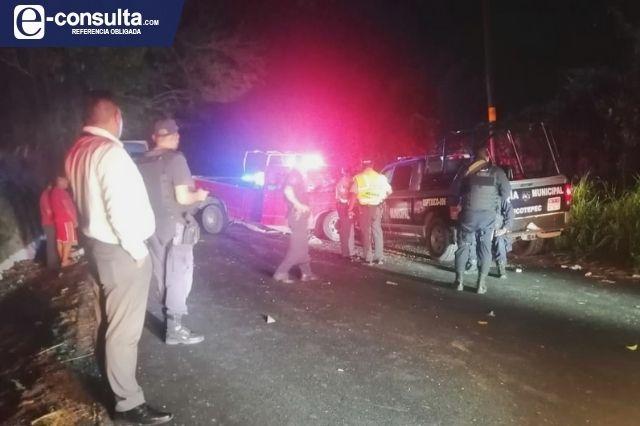 Resultan 3 policías heridos tras choque en Xicotepec