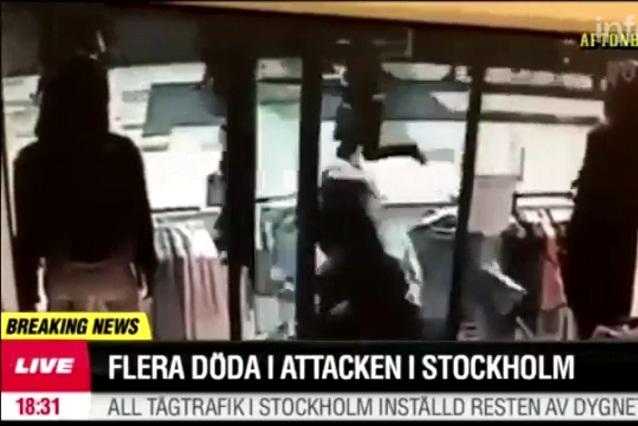Video exhibe pánico por camión que arrolla multitud en Estocolmo