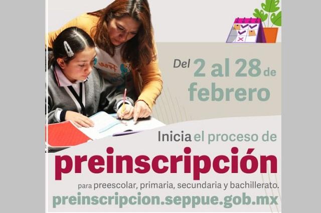 Inician preinscripciones para educación obligatoria en Puebla