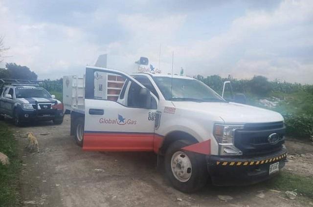 Roban camioneta repartidora de gas en Amozoc