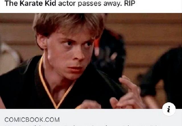 Muere Robert Garrison, actor de Karate Kid y Cobra Kai