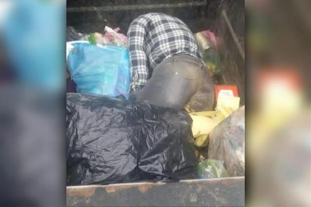  Causa pánico muñeco de trapo en contenedor de Tehuacán 