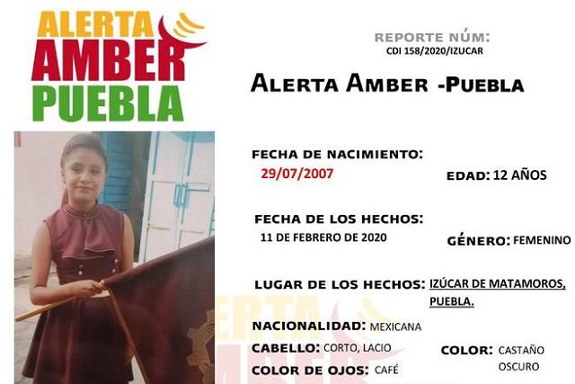 Menor desaparece en Izúcar de Matamoros y activan Alerta Amber