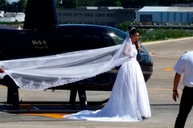 Muere novia al cumplir su sueño de llegar a su boda en helicóptero