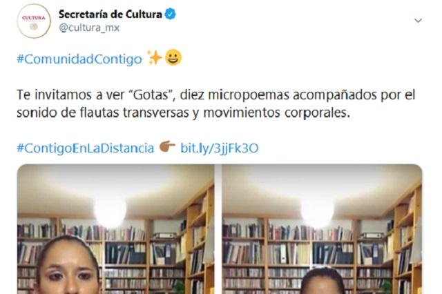 El tuit de la Secretaría de Cultura que parece albur y causó morbo