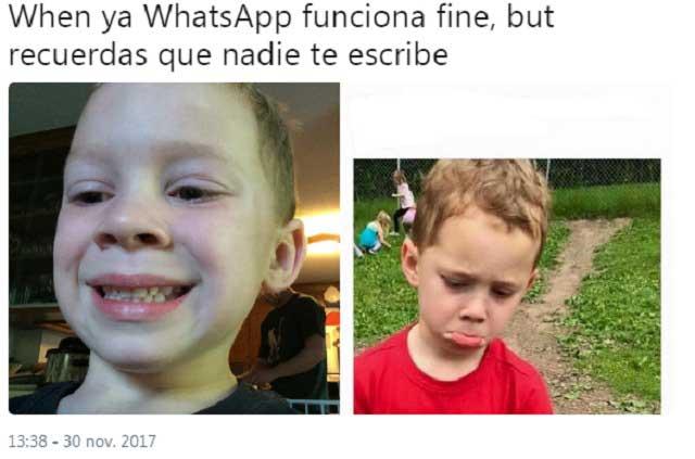 Dramas, memes, problemas y bromas por caída de WhatsApp
