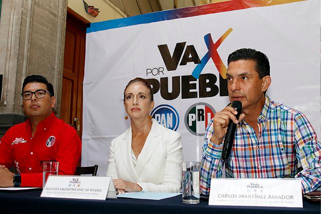 Alianza PAN-PRI-PRD en Puebla está firme, aseguran dirigentes