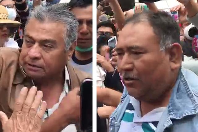 Altercado en marcha en defensa del INE en Puebla (video)
