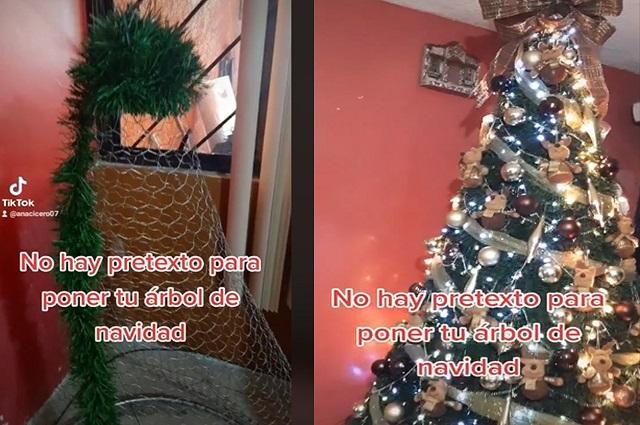 Así puedes armar un árbol de navidad con poco dinero