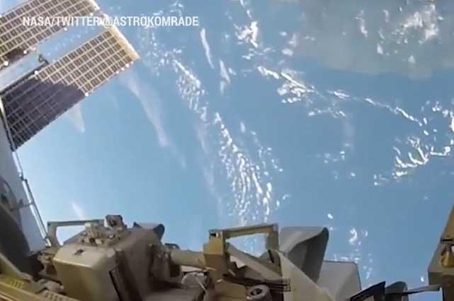 Astronauta comparte video de lo bello que se ve la Tierra desde el espacio