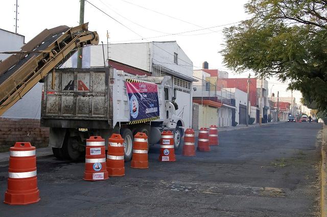 Inicia obra en la calle 5 B Sur de la ciudad de Puebla