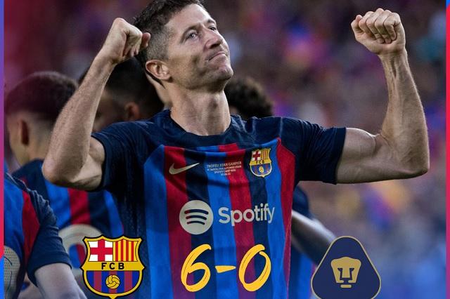 Barcelona cascareó con Pumas; ganan 6-0 el Trofeo Joan Gamper