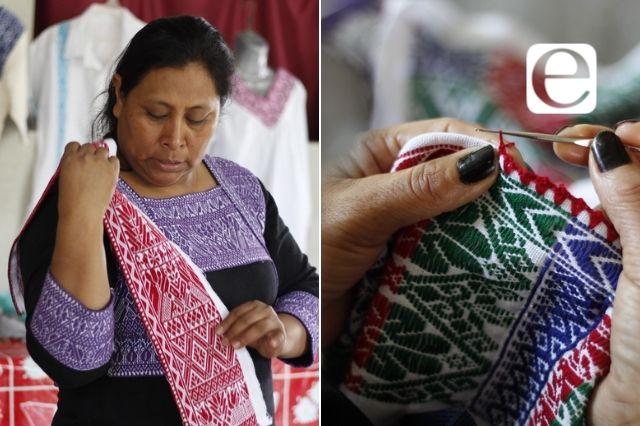 Mujeres conservan el arte del bordado en Miahuatlán  