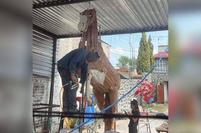 Caballo de Santiago Apóstol en Izúcar ya se encuentra en construcción