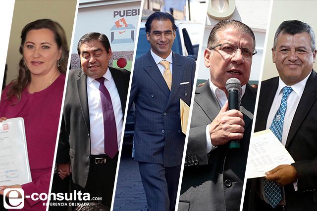 Lanzan partidos a 5 candidatos por la gubernatura de Puebla