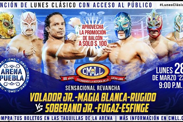 Cartelera Arena Puebla: lunes 28 de marzo