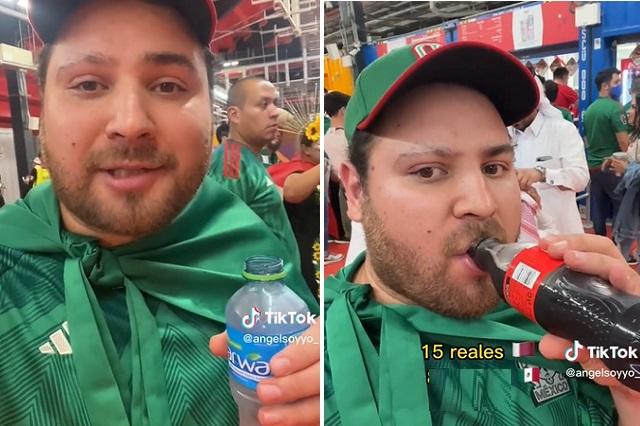 ¿Cuánto cuesta una Coca Cola o una botella de agua en estadio de Qatar?