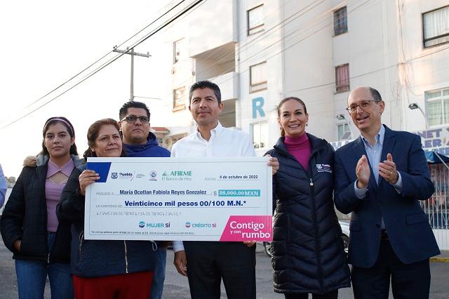 Crédito Contigo beneficia a 950 mil personas en ciudad de Puebla