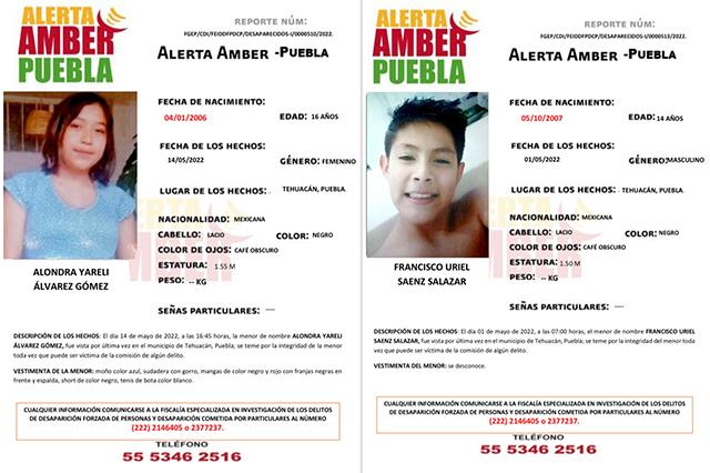 En 6 días 14 alertas Amber por menores desaparecidos en Puebla