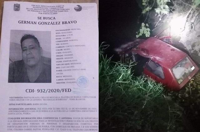 Desaparece hombre luego de accidente automovilístico en Atlixco