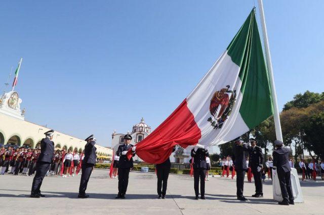 Día de la Bandera 2023: realizan ceremonia cívica en San Pedro Cholula