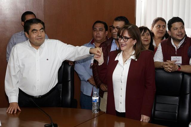 Barbosa pide unidad a Armenta y Nancy tras solicitar registro al INE