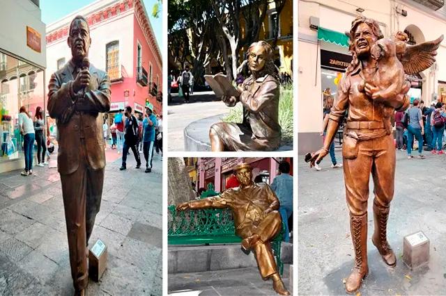 Costaron 3 mdp esculturas de íconos de Puebla en la 5 de Mayo