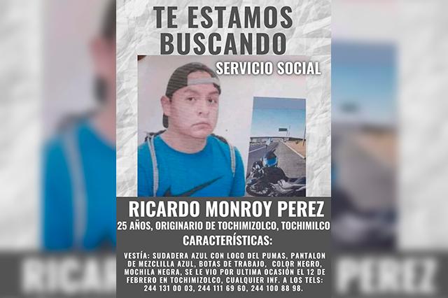 Encuentran muerto a joven desaparecido en Tochimilco