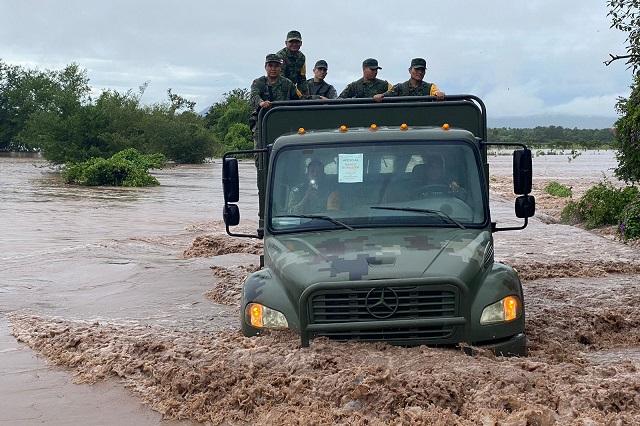 Huracán Pamela desborda ríos y amenaza a familias en Nayarit