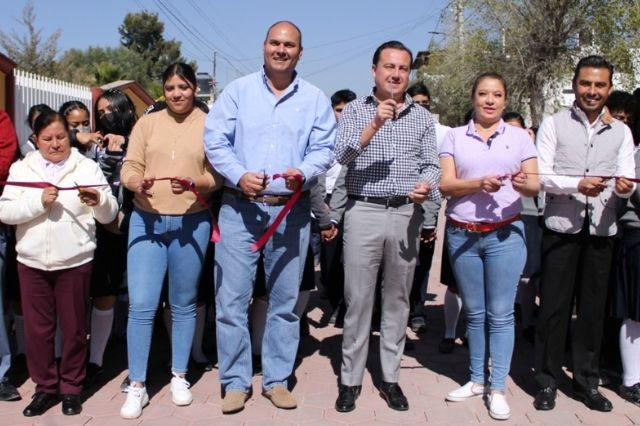 Ignacio Mier inaugura una calle en la Villita, Tecamachalco