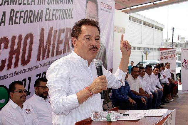 Ignacio Mier niega que visita de Adán Augusto a Puebla sea para destaparlo