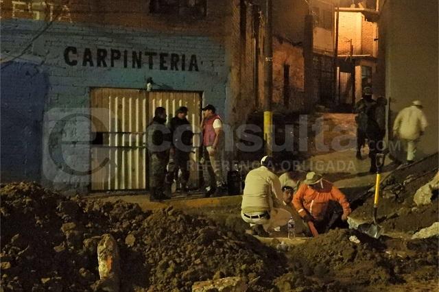 Escondían toma clandestina en Xochimehuacan dentro de un túnel 