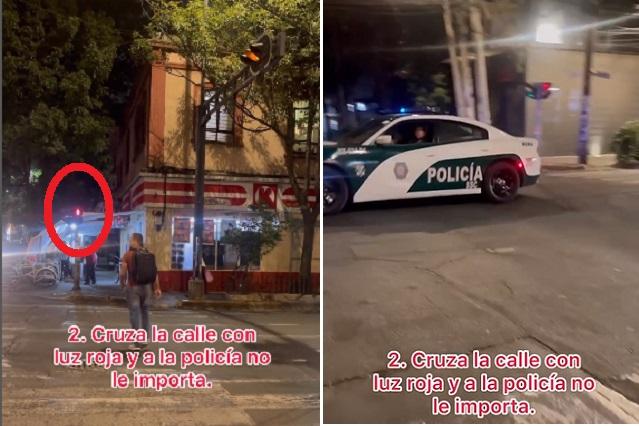 Japonés exhibe que en México es normal cruzar con la luz en rojo