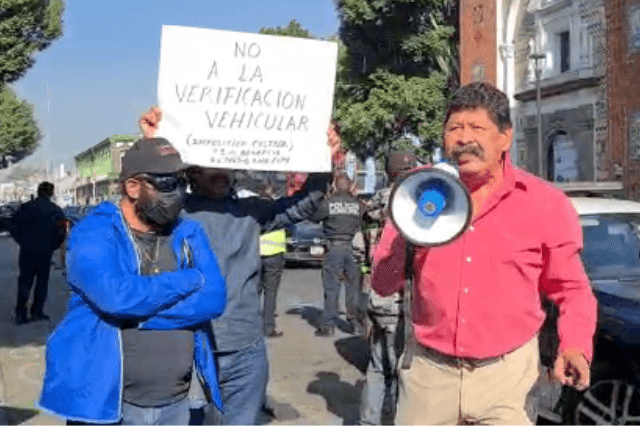 Marchas en Puebla hoy: arman nueva protesta contra verificación vehicular