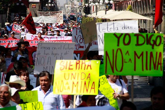 Protestan en Puebla para impedir 400 proyectos mineros a cielo abierto