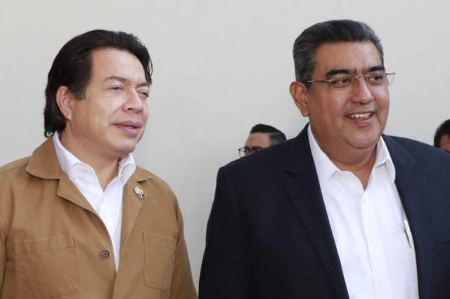 Mario Delgado y gobernador Céspedes se reúnen en Casa Puebla (fotos)