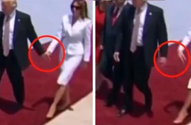 VIDEO: Despreció Melania la mano de Donald Trump y generó polémica
