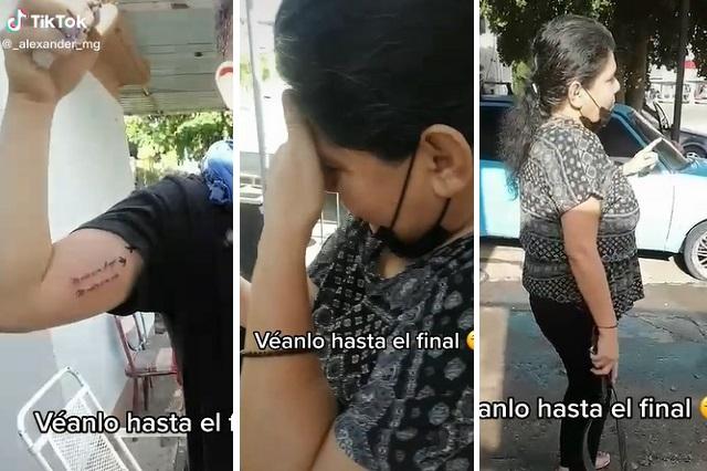 Video: a cachetadas y con cinturón, mujer reprende a sus hijos por tatuarse        