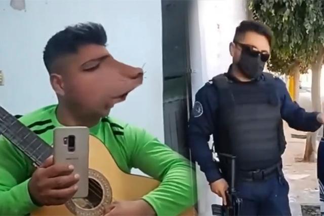 Otro policía de Puebla se graba con narcocorrido y lo sancionan