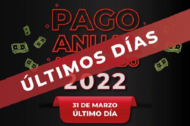 Vence pago anticipado 2022 de Agua de Puebla el día 31