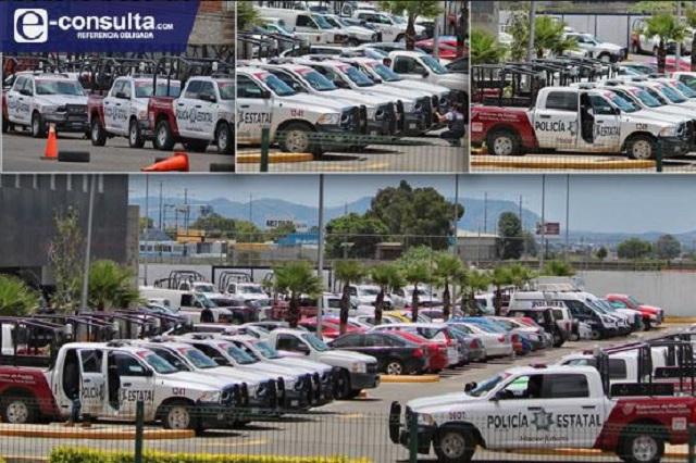 Renta Puebla patrullas y las tiene estacionadas a falta de personal