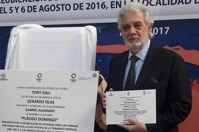 Placido Domingo es homenajeado en Puebla previo a su concierto