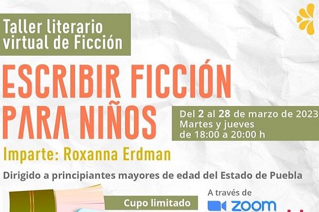 Abren inscripciones para talleres literarios virtuales en Puebla
