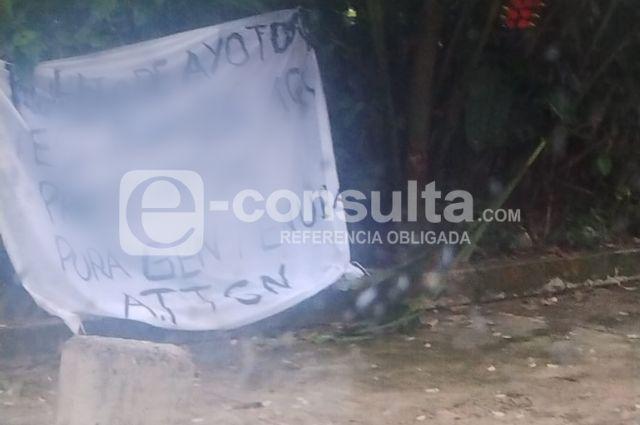 Puebla: Aparecen narcomantas en Hueytamalco, Tenampulco y Ayotoxco 
