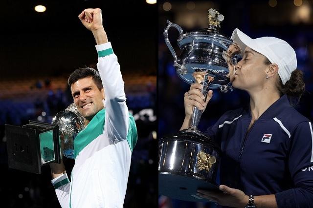 Djokovic y Barty, líderes absolutos del tenis mundial   